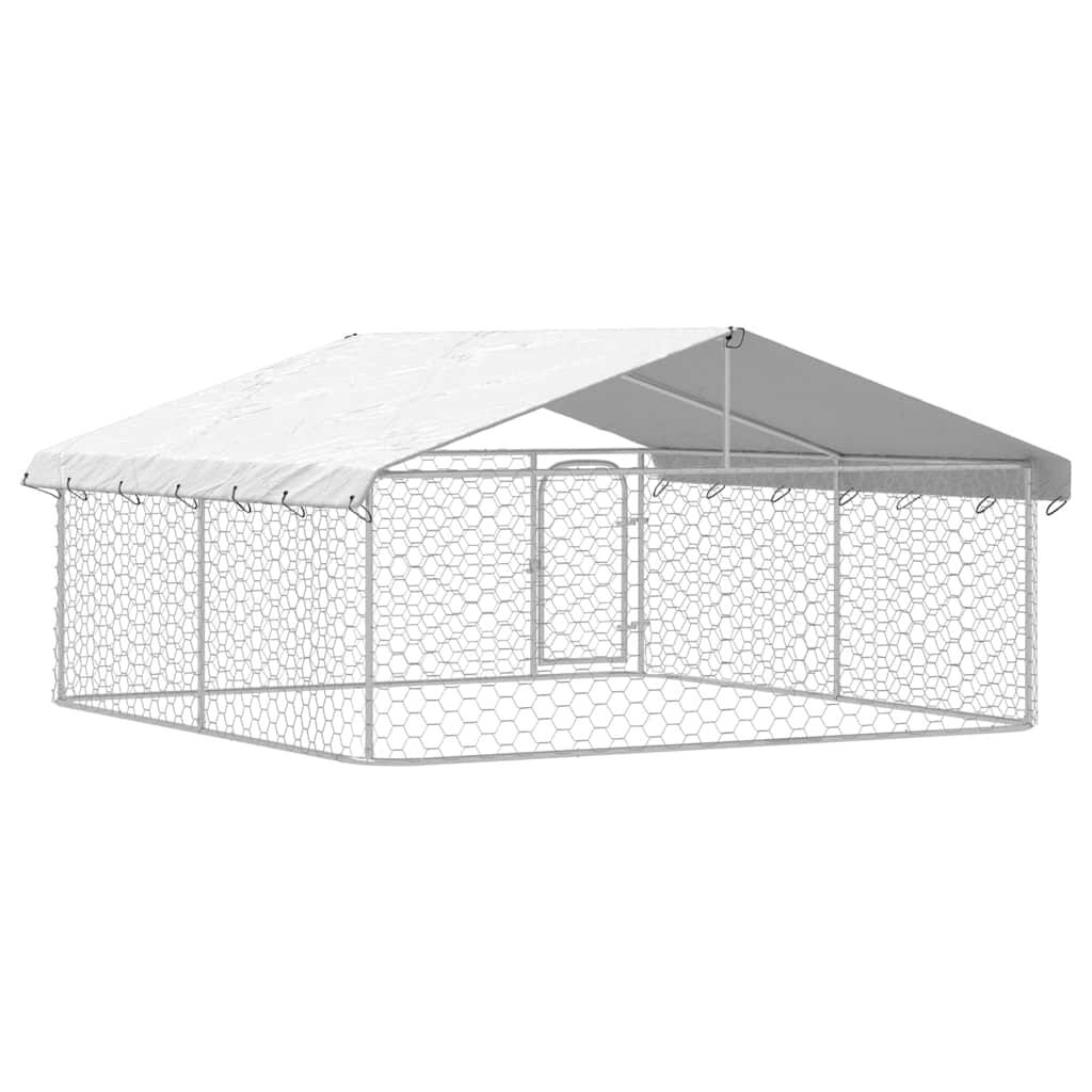 vidaXL منزل كلب خارجي مع سقف 150x300x300 سم