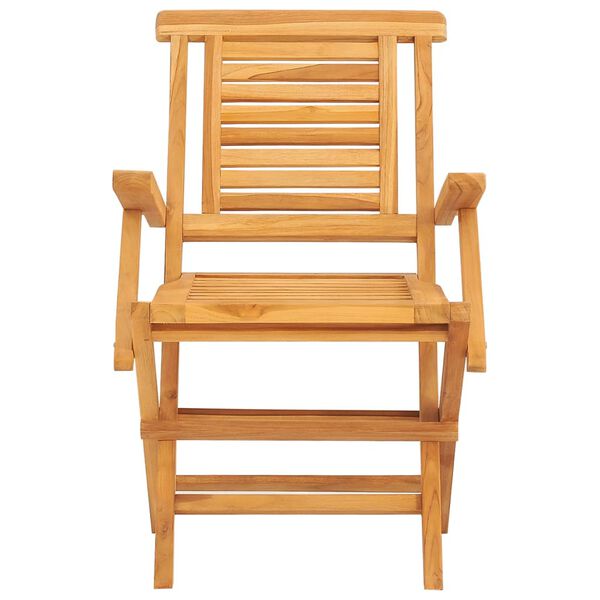 vidaXL كراسي حديقة قابلة للطي 2 ق 90x63x56 سم خشب ساج صلب