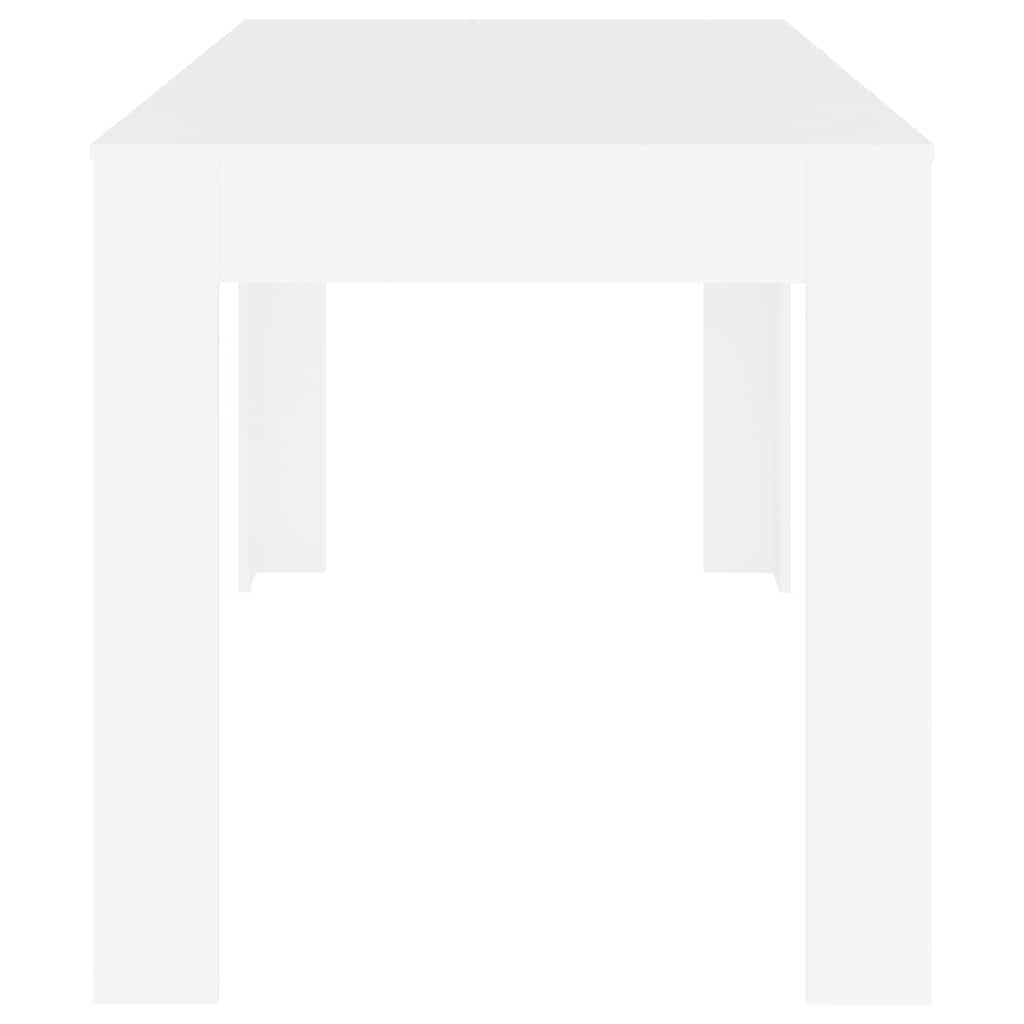 vidaXL طاولة طعام لون أبيض 140×74,5×76 سم خشب صناعي