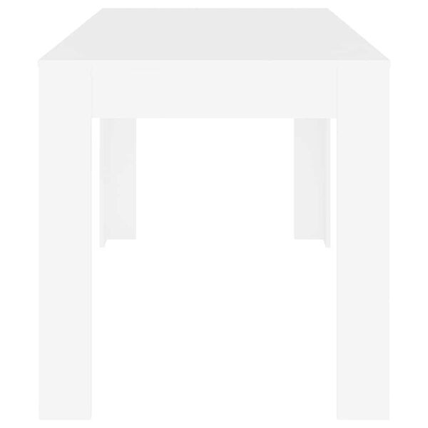 vidaXL طاولة طعام لون أبيض 140×74,5×76 سم خشب صناعي
