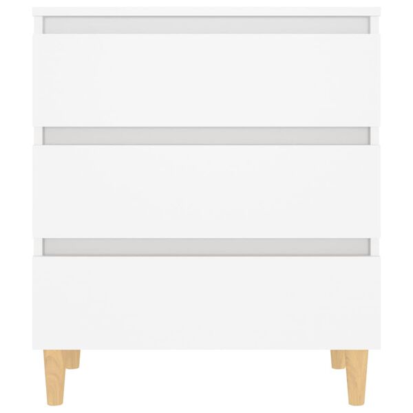 vidaXL خزانة جانبية أبيض 60×35×69 سم خشب صناعي