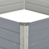 vidaXL حوض حديقة مرتفع 129&times;129&times;46 سم فولاذ مجلفن رمادي