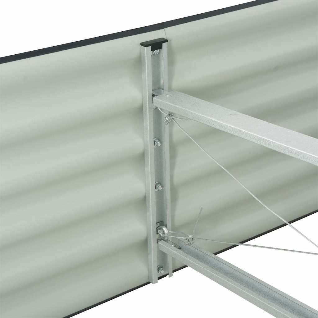 vidaXL حوض حديقة مرتفع 400×80×44 سم فولاذ مجلفن رمادي