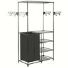 حامل ملابس فولاذ وقماش غير منسوج 158x44x87 سم أسود vidaXL