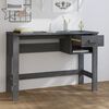 vidaXL مكتب رمادي داكن 110×40×75 سم خشب صنوبر صلب