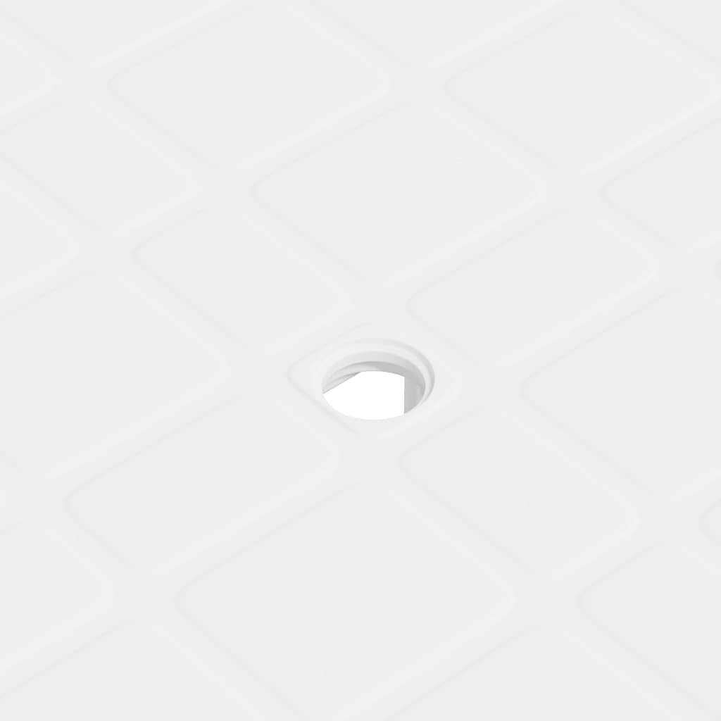 vidaXL طاولة حديقة أبيض 80×75×72 سم بلاستيك