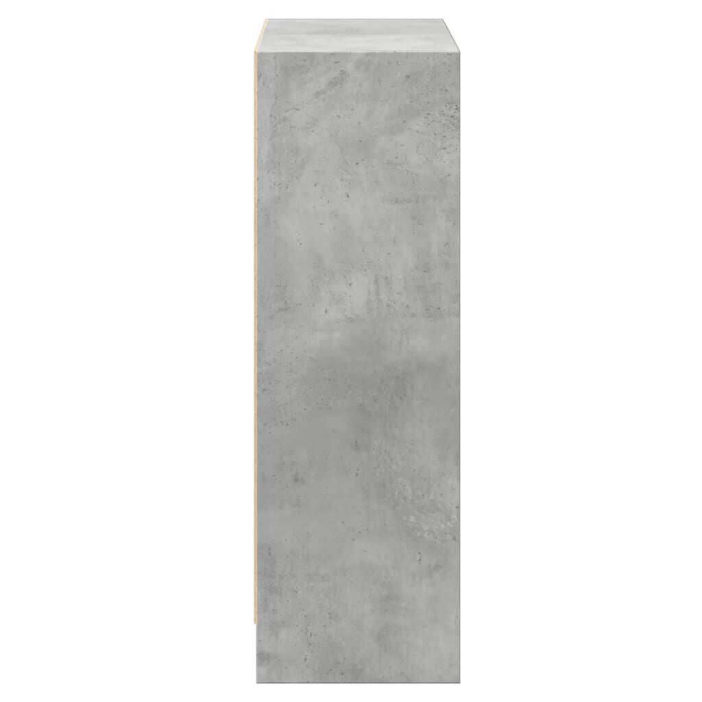 vidaXL رف كتب رمادي 60×24×76 سم خشب صناعي