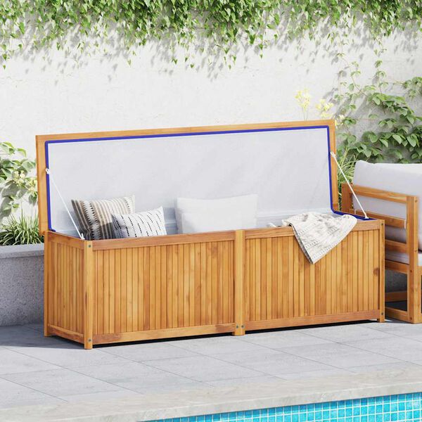 vidaXL صندوق حديقة 175×50×55 سم خشب ساج صلب