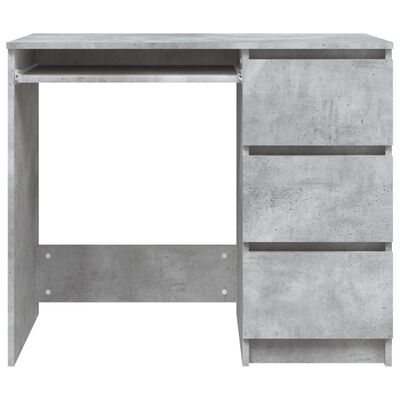 vidaXL مكتب رمادي أسمنتي 90×45×76 سم خشب حبيبي