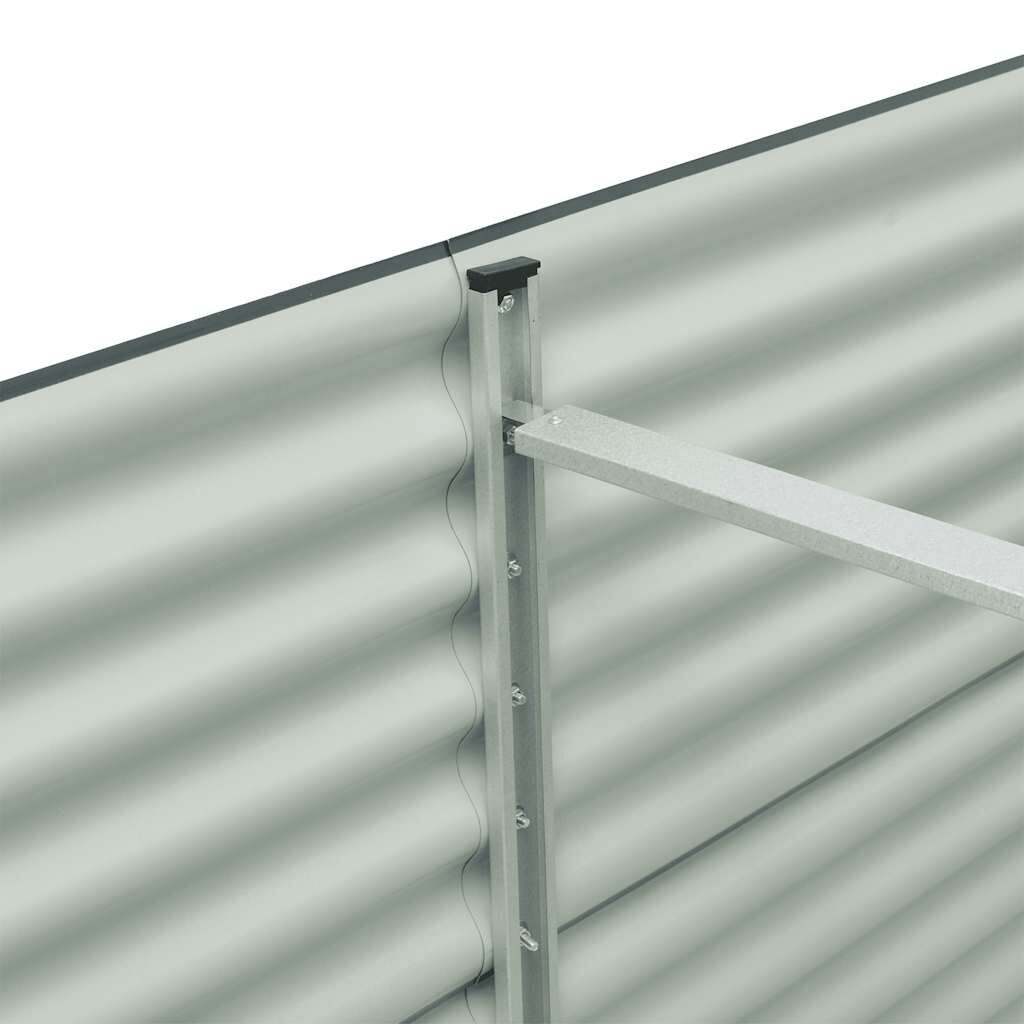 vidaXL حوض حديقة مرتفع 400×80×81 سم فولاذ مجلفن رمادي