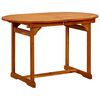 vidaXL طاولة سفرة حديقة (120-170)×80×74 سم خشب أكاسيا صلب