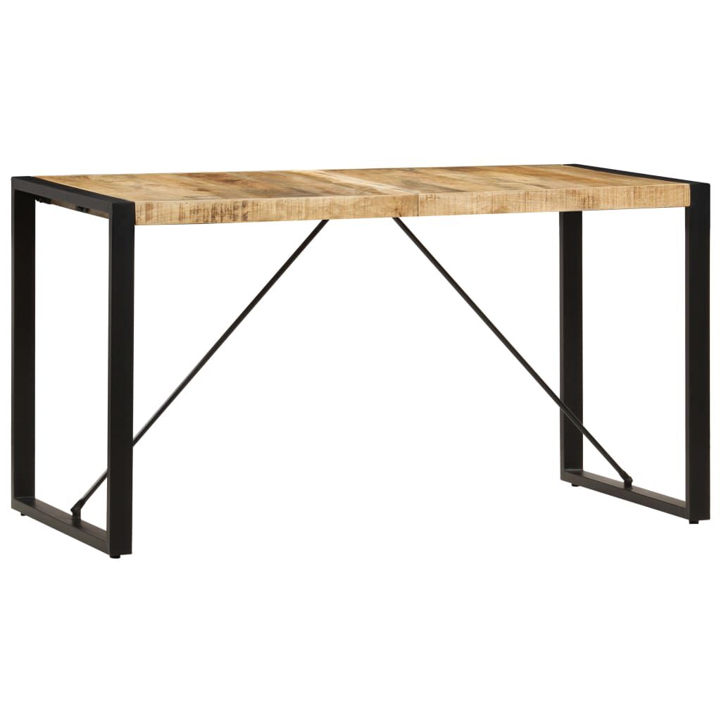 طاولة طعام 75x70x140 سم خشب مانجو صلب vidaXL