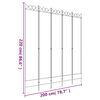 vidaXL مقسم غرفة 5-ألواح أسود 200×220 سم قماش