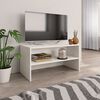 vidaXL خزانة تلفزيون لون أبيض 80×40×40 سم خشب صناعي