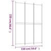 vidaXL مقسم غرفة 3-ألواح أسود 150×220 سم قماش