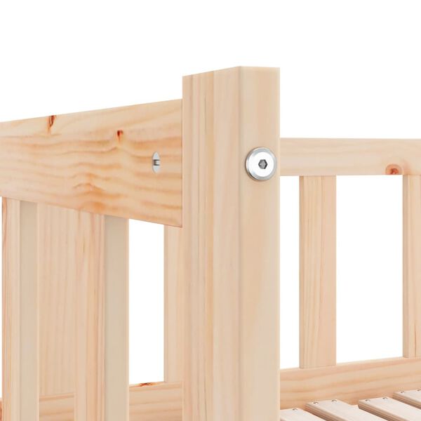 vidaXL سرير نهاري قابل للسحب خشب صنوبر صلب 2×(90×200) سم