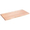 vidaXL سطح طاولة لون بني فاتح 2x40x80 سم خشب بلوط صلب معالج