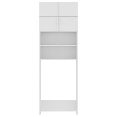 vidaXL خزانة غسالة أبيض 64×25.5×190 سم خشب حبيبي