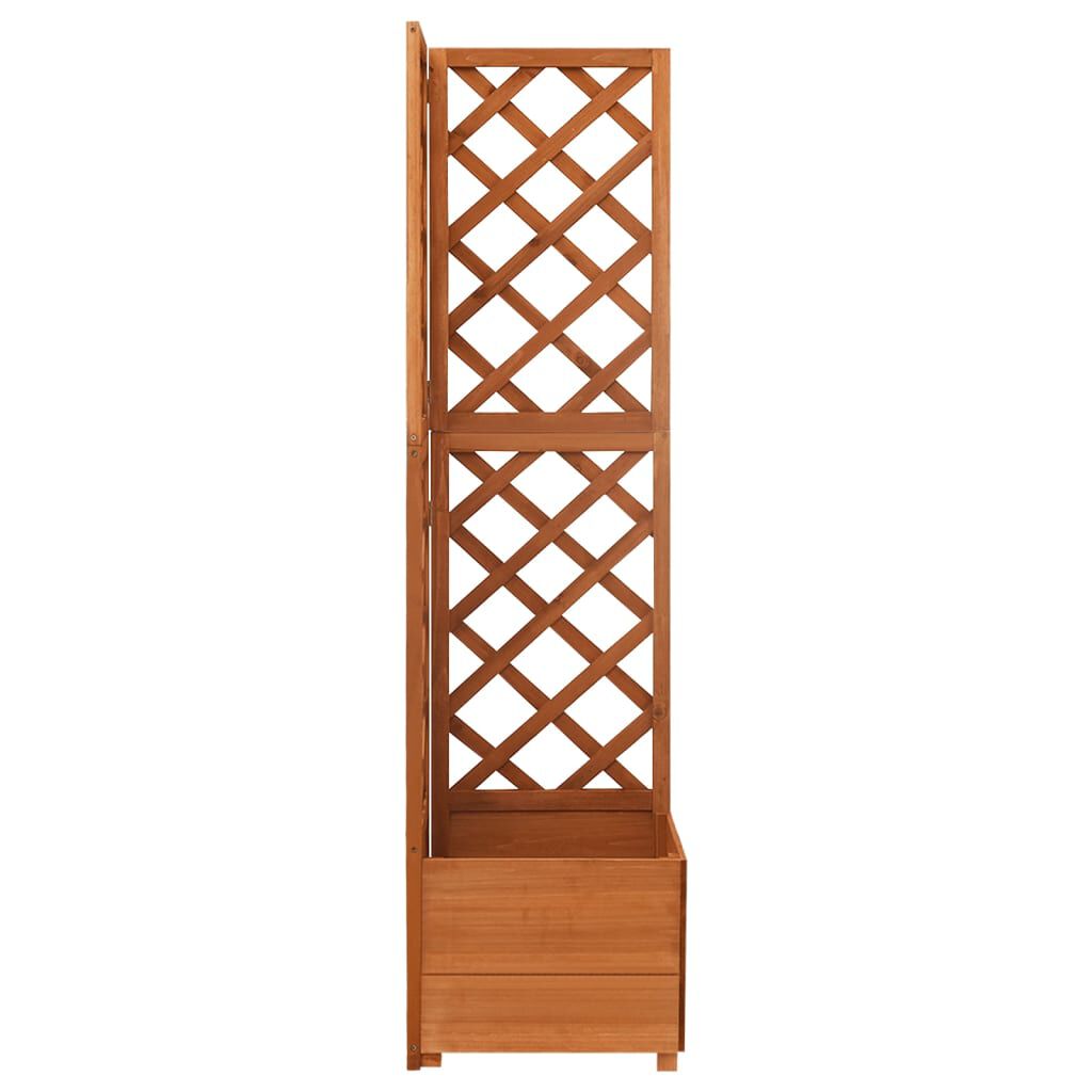 vidaXL حوض تعريشة ركني 40×40×150 سم خشب تنوب صلب