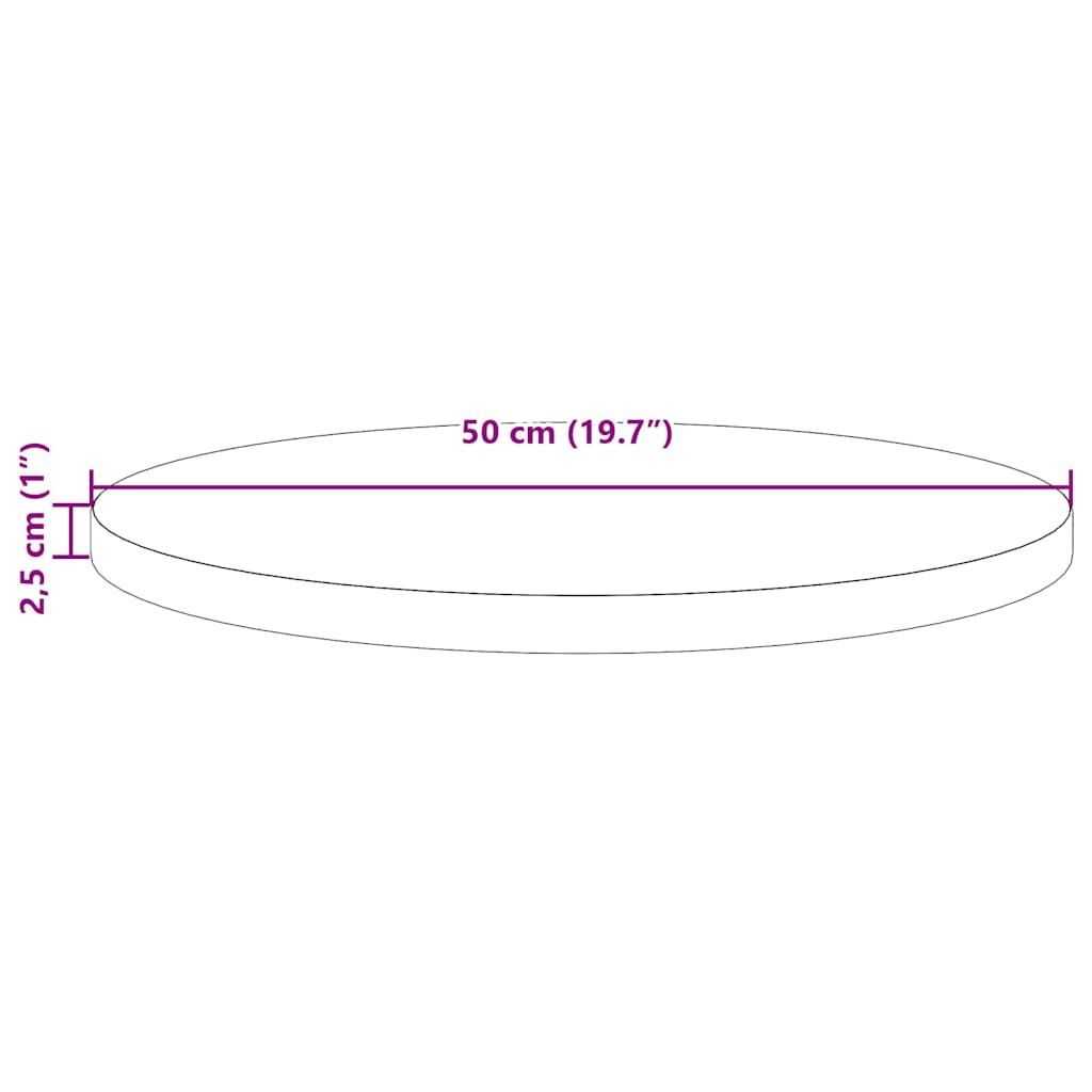 vidaXL سطح طاولة قطر 2,5x40 سم خشب صنوبر صلب