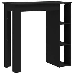 vidaXL طاولة بار ورف 103,5x50x102 سم خشب صناعي أسود