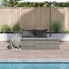 vidaXL سرير حديقة رمادي 195×60 سم بولي روطان