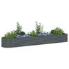 vidaXL حوض حديقة مرتفع 400×80×44 سم فولاذ مجلفن رمادي