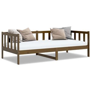 vidaXL سرير نهاري خشب صنوبر صلب بني عسلي 90&times;200 سم