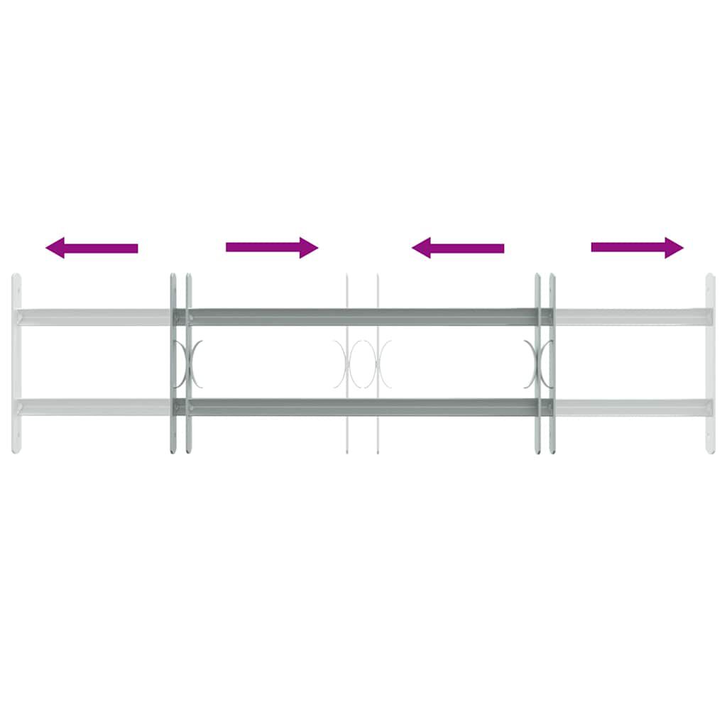 141380 شبكة أمان قابلة للتعديل للنوافذ مع 2 قضيب مستعرض 700-1050 ملم