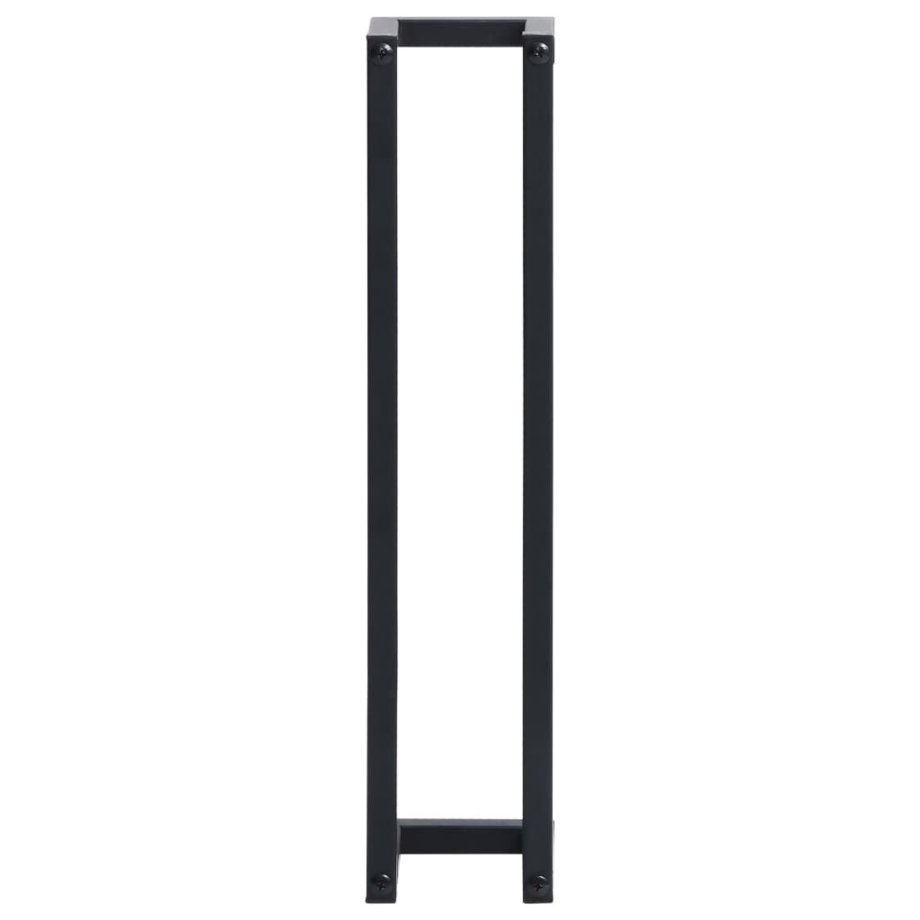 vidaXL حامل مناشف أسود 12.5×12.5×60 سم حديد