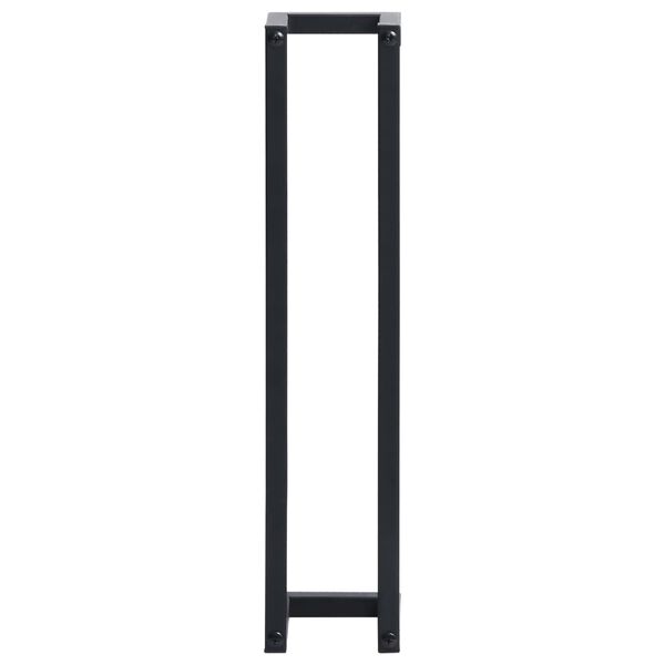 vidaXL حامل مناشف أسود 12.5×12.5×60 سم حديد