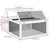 vidaXL قفص أرانب بني 47.5x97x117.5 سم خشب صنوبر صلب