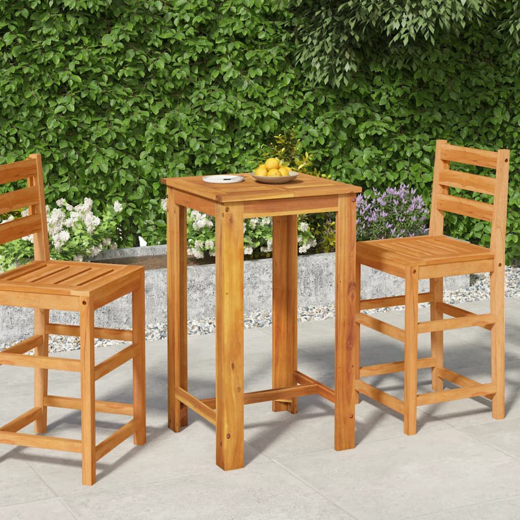vidaXL طاولة بار حديقة 60×60×105 سم خشب أكاسيا صلب