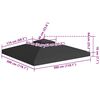 vidaXL غطاء جازيبو علوي ذو طبقتين 310 جرام/م² 3×3 م أسود