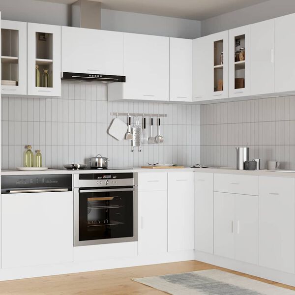 vidaXL خزانة زجاجية معلقة أبيض 60&times;31&times;60 سم خشب صناعي