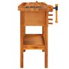 vidaXL طاولة عمل مع أدراج وملازم 83x52x124 سم خشب أكاسيا صلب
