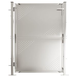 vidaXL بوابة حديقة 100×125 سم فولاذ مقاوم للصدأ