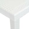 vidaXL طاولة حديقة أبيض 150×90×72 سم بلاستيك بمظهر روطان