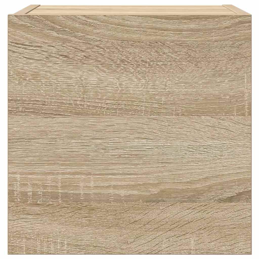 vidaXL خزانات تلفزيون جدارية 2 قطع سونوما أوك 30x30x30.5 سم