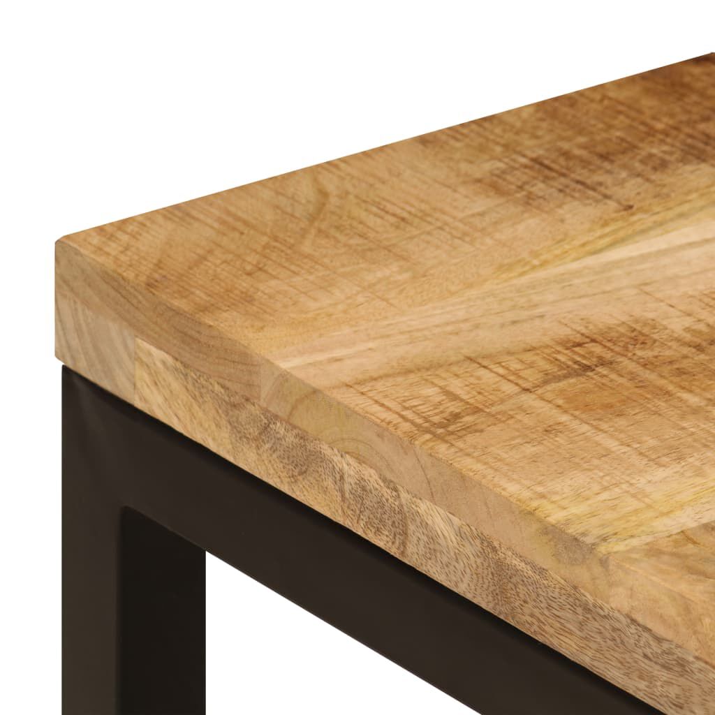 vidaXL طاولة قهوة 100×50×35 سم خشب مانجو صلب وفولاذ