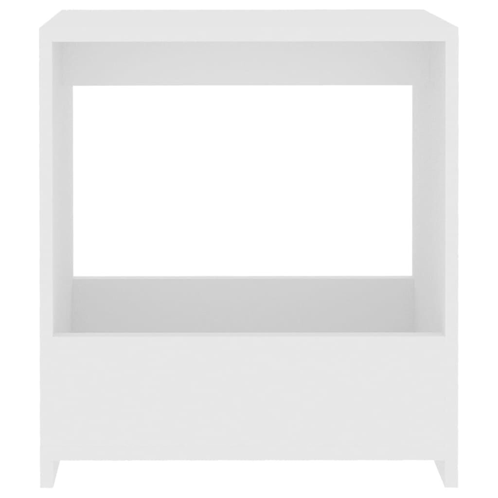 vidaXL طاولة جانبية أبيض 50×26×50 سم خشب صناعي