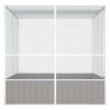 vidaXL قفص طيور لون رمادي 211,5x217,5x213,5 سم فولاذ مجلفن