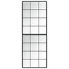 vidaXL مرايا حائط 2ق لون أسود 60x80 سم معدن