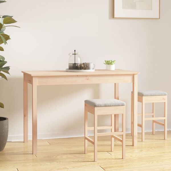 vidaXL طاولة طعام 75x55x110 سم خشب صنوبر صلب