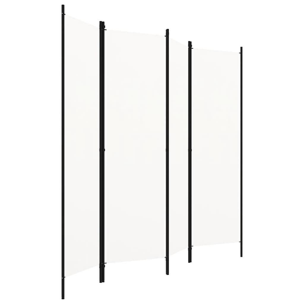 vidaXL مقسم غرفة ذو 4 ألواح أبيض 200×180 سم