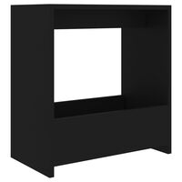 vidaXL طاولة جانبية أسود 50×26×50 سم خشب صناعي