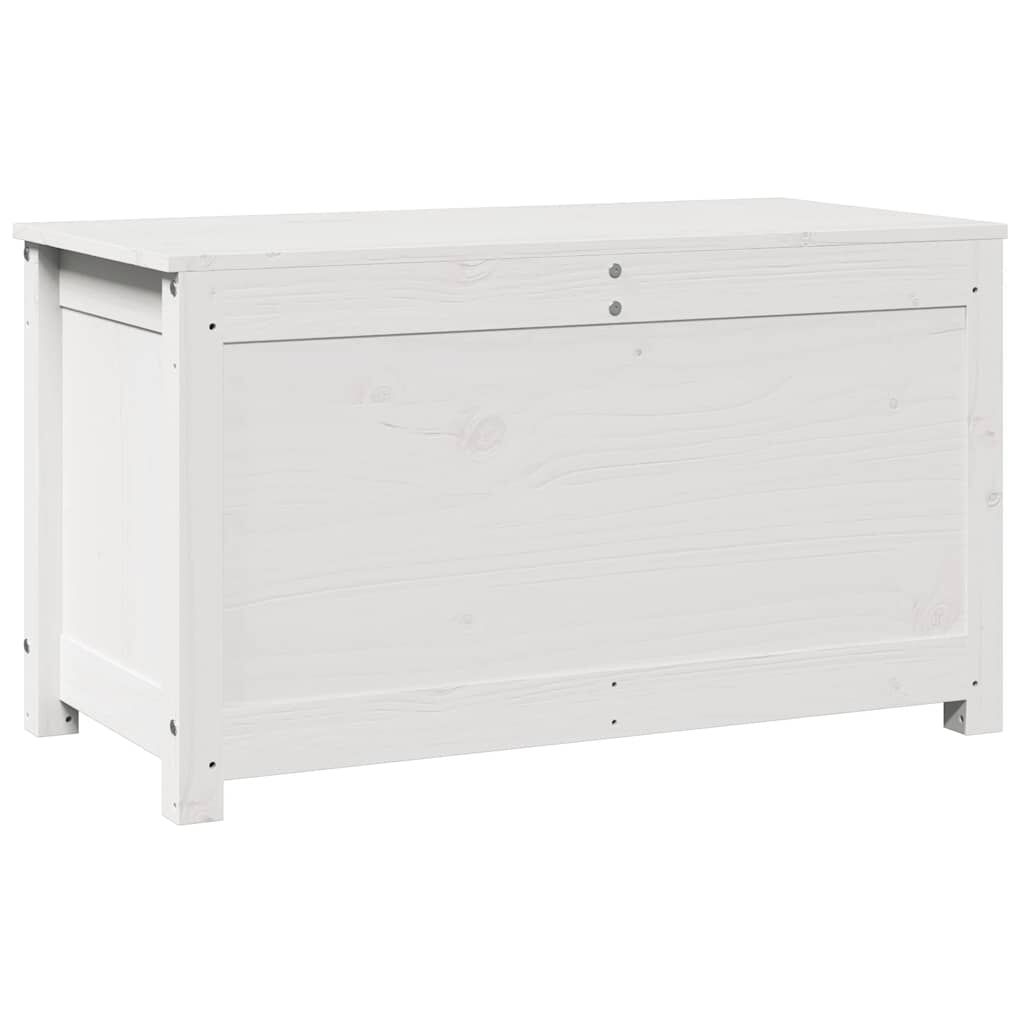 vidaXL صندوق تخزين لون أبيض 45,5x40x80 سم خشب صنوبر صلب