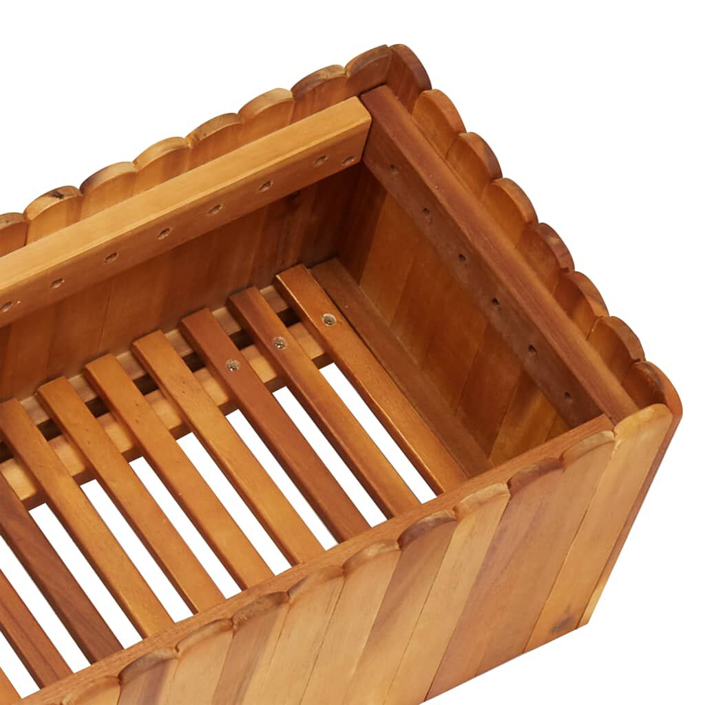 vidaXL حوض حديقة مرتفع 150×30×25 سم خشب أكاسيا صلب