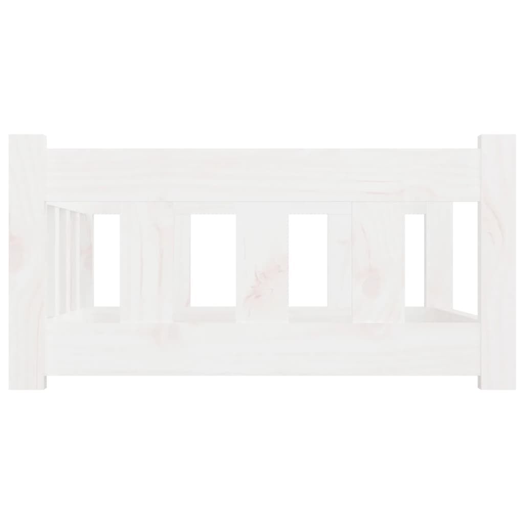 vidaXL سرير كلب لون أبيض 28x55,5x75,5 سم خشب صنوبر صلب