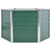 vidaXL حوض حديقة مرتفع فولاذ مجلفن 129×129×77 سم أخضر